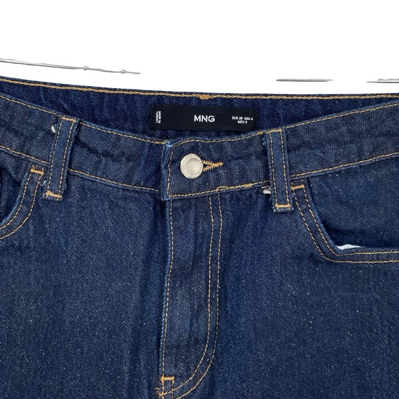 MNG Mango Womens Wide Leg Shimmer Glitter Jeans - Picture 3 of 7